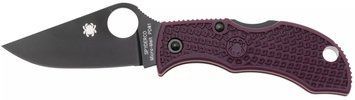Нож Spyderco Manbug Black Blade Micro-Melt PD1 FRN Burgundy MBBGBKP 871723 фото
