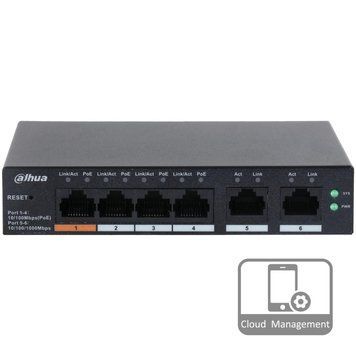 Dahua DH-CS4006-4ET-60 PoE Комутатор 6 портів керований 99-00016225 фото