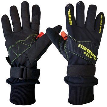 Рукавиці для скандинавської ходьби Gabel Wind Tech N.C.S. Black/Green S (8015012100007) DAS301323 фото