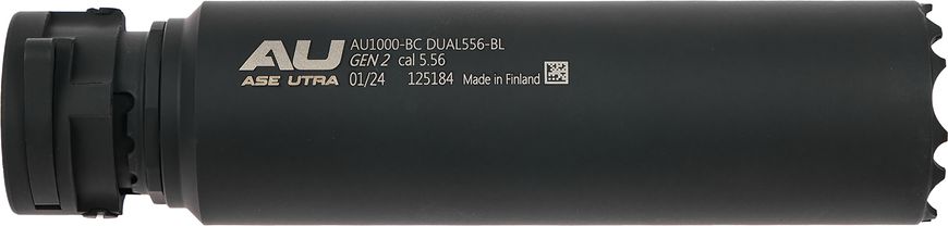 Саундмодератор Ase Utra DUAL556-BL Gen 2 Black, калибр 223 Rem; Резьба - BoreLock AU1000-BC 36740427 фото