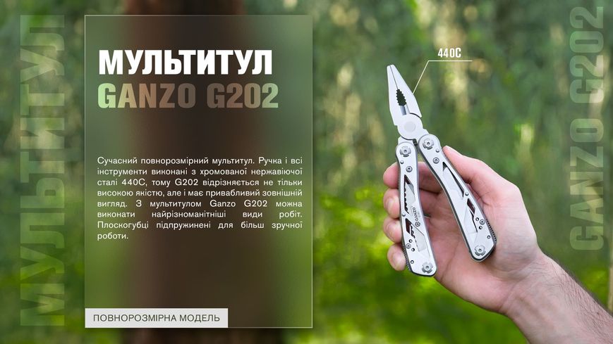 Мультитул Multi Tool Ganzo G202 34239 фото