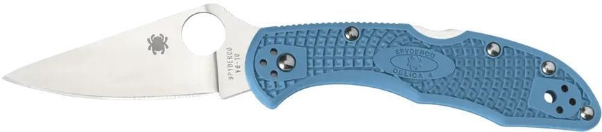 Ніж Spyderco Delica 4 Flat Ground Blue VG-10 FRN C11FPBL 871572 фото