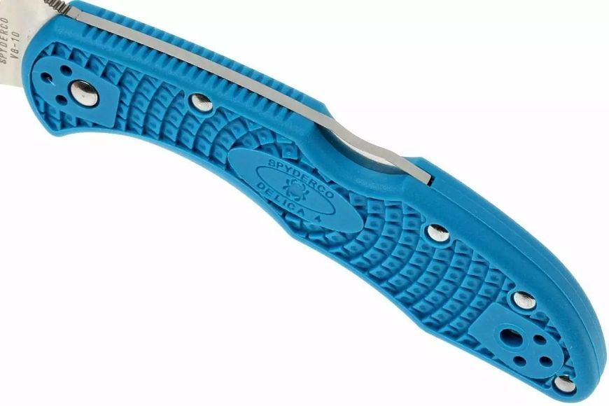 Ніж Spyderco Delica 4 Flat Ground Blue VG-10 FRN C11FPBL 871572 фото