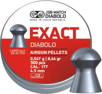 Пули пневматические JSB Diabolo Exact калибр 4,5 мм Вес - 0,54 г 500 шт/уп 14530533 фото