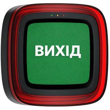 Ajax EN54 FireProtect (Sounder/VAD) black пожежний світлозвуковий "ВИХІД" Cповіщувач 99-10034549 фото