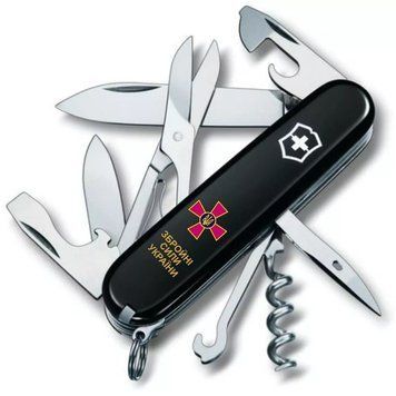 Швейцарский нож Victorinox Climber Army 91 мм 14 функций Эмблема ВСУ и Надпись ЗСУ (1.3703.3_W1011u) V77552896 фото