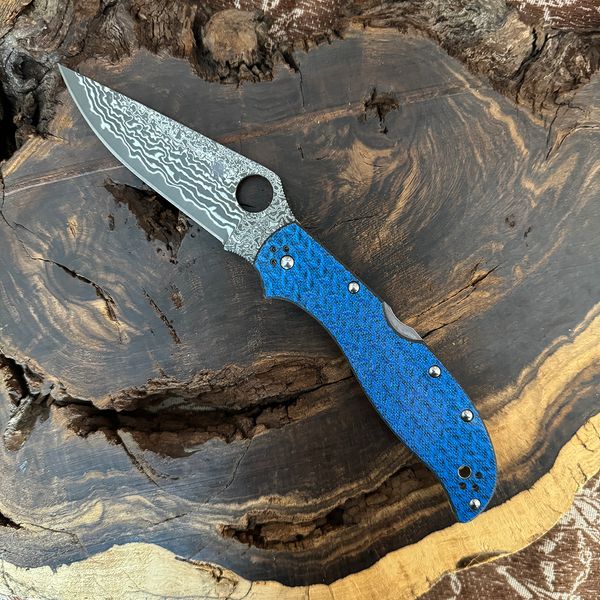 Ніж Spyderco Stretch 2 XL Blue Nishikin C258GFBLP 871640 фото