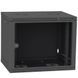 IPCOM 9U 600x450 Шафа телекомунікаційна двері скло (чорна) 99-00017725 фото 1