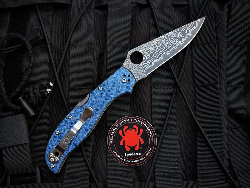 Нож Spyderco Stretch 2 XL Blue Nishikin C258GFBLP 871640 фото