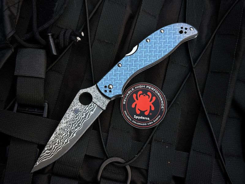 Ніж Spyderco Stretch 2 XL Blue Nishikin C258GFBLP 871640 фото