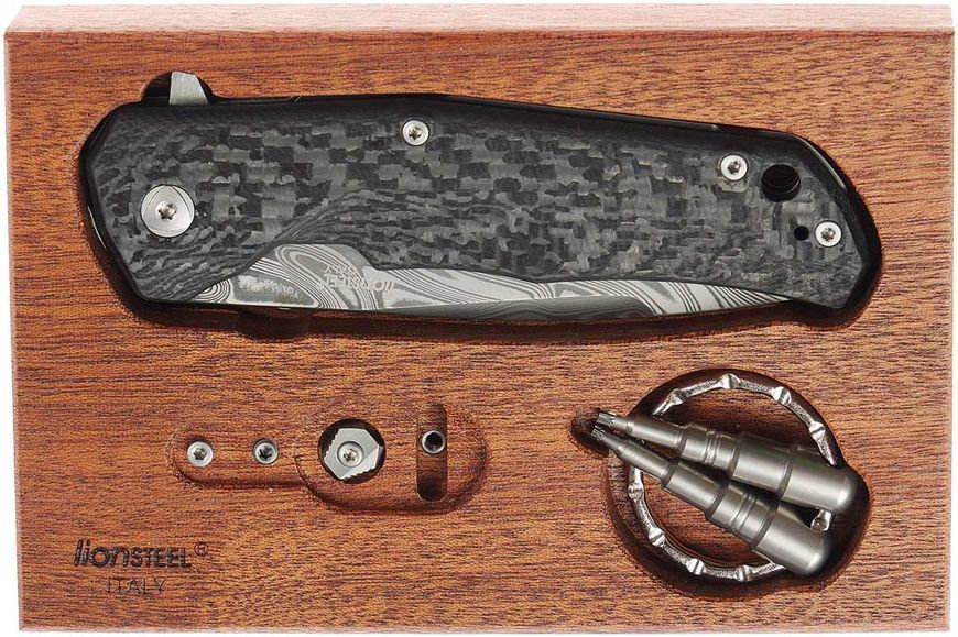 Ніж Lionsteel T.R.E Damascus THOR Carbon TRE DT FC 392112 фото