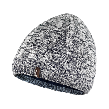 Водонепроницаемая шапка Dexshell Heathered Rib Knit Beanie, onesize (56-58 см), бело-серая DH32405MBL 999990783 фото