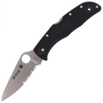 Нож Spyderco Endela Thin Red Line Полусеррейтор C243FPSBKRD 871498 фото