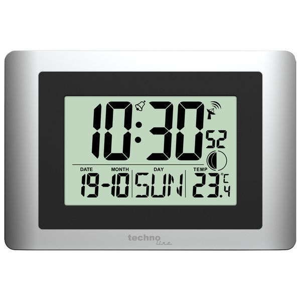 Часы настенные Technoline WS8028 Silver/Black (WS8028) DAS302459 фото