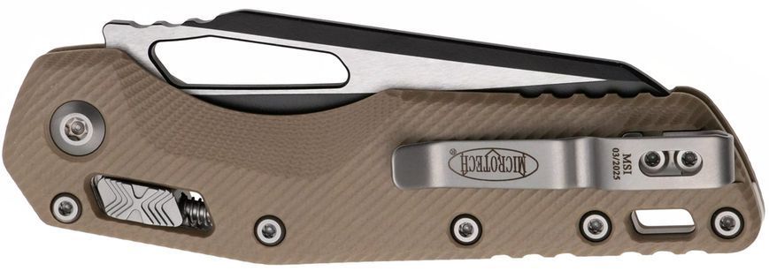 Ніж Microtech MSI Black Blade Fluted G-10 Tan 210-1FLGTBK 14090882 фото