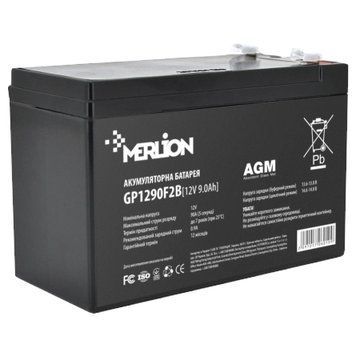 MERLION AGM GP1290F2B 12В 9А&bull;г Акумуляторна батарея 99-10029851 фото