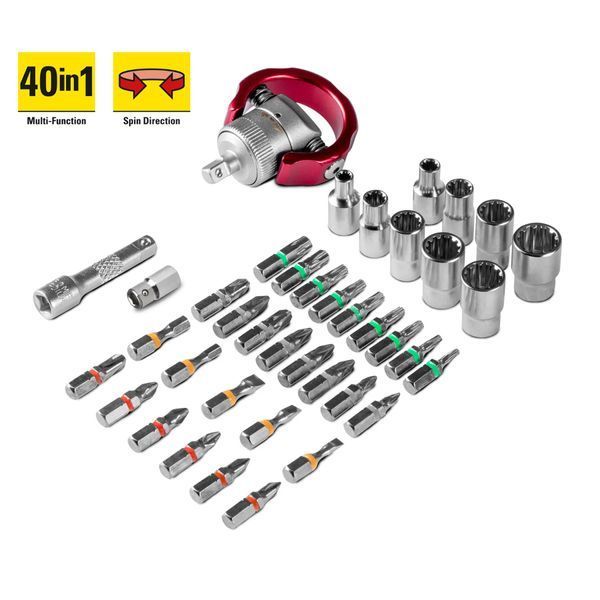 Отвертка с набором бит Trotec 40 pieces Bit and Socket Wrench Set (6200001005) DAS302815 фото