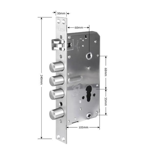 SEVEN LOCK SL-7768BF (врізна частина 6068R) Біометричний замок 99-00019631 фото