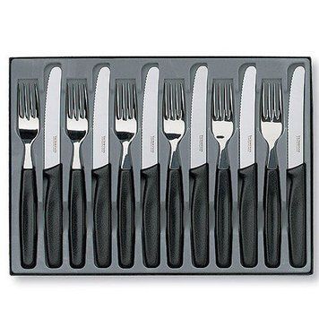 Набір столових приладів Victorinox 12 предметів серрейтор Чорний 5.1333.12 4004364 фото