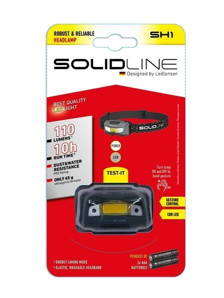Налобный фонарь Solidline SH1, 110/15, блистер 502743 6008983 фото