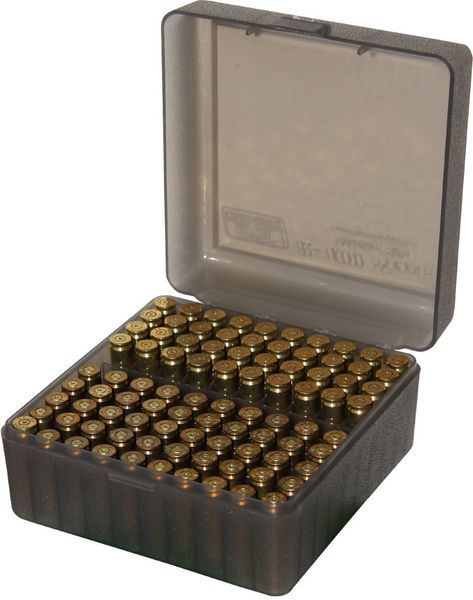 Коробка MTM RM-100 на 100 патронів кал. 308 Win; 7,62x39; 6,5 Creedmoor; 243 Win; .410 Димчаста RM-100-41 17731068 фото