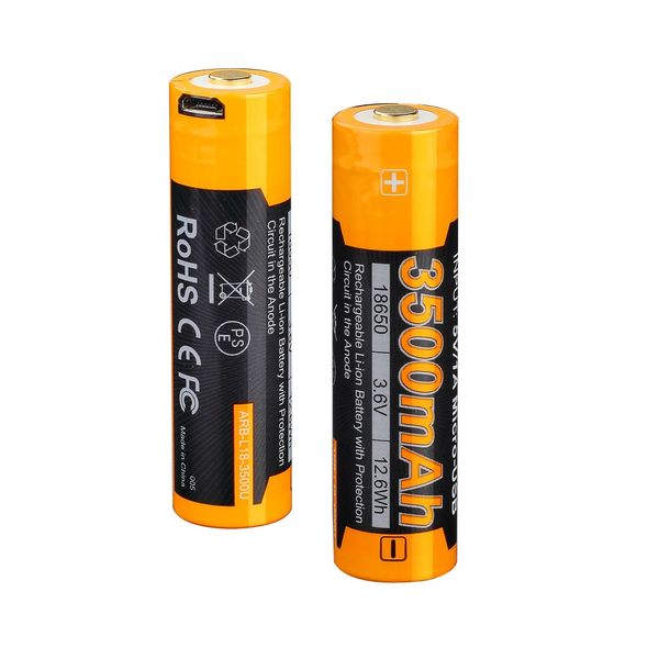 Акумулятор 18650 Fenix (3500 mAh) micro usb зарядка 41303 фото