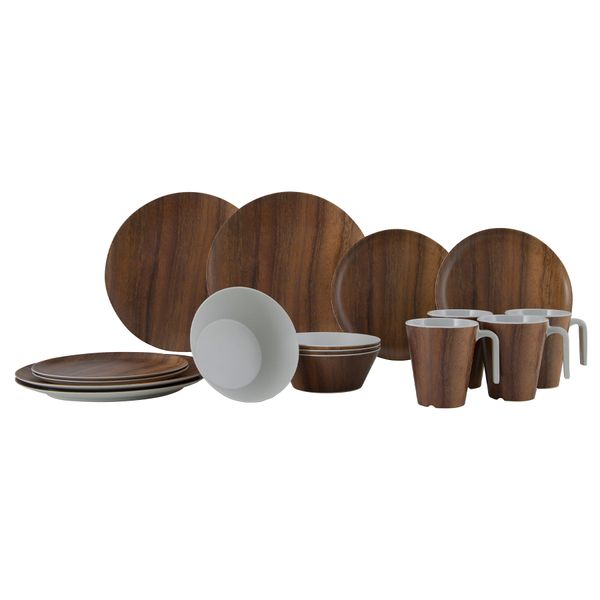 Сервіз столовий Gimex Tableware Nature 16 Pieces 4 Person Wood (6913100) DAS302015 фото