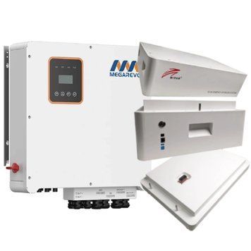 Ritar LFP51.2V100Ah-HV-5 шт + СК до АКБ + інв. Megarevo R12KH3-P + підставка до АКБ б/к Система безперебійного живлення трифазна 99-10026405 фото
