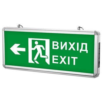 TITANUM 230V (TL-EM101-D) LED світильник аварійний "ВИХІД ЗІ СТРІЛКОЮ" двосторонній 99-00017537 фото