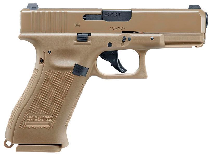 Пневматический пистолет Umarex Glock 19X TAN Blowback калибр 4,5 мм (с затворной задержкой) 5.8367 1003441 фото