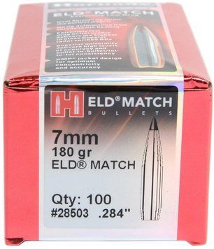 Куля Hornady ELD Match калібр 7 мм (.284) маса 180 гр (11,66 г) 100 шт 23703846 фото