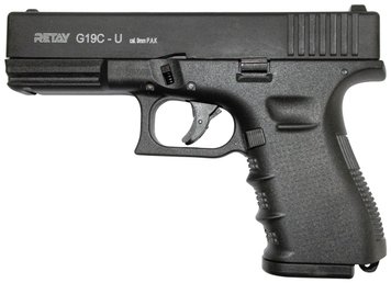 Пистолет стартовый Retay G 19C 14-зарядный калибр 9 мм Черный X614209B19 11950420 фото