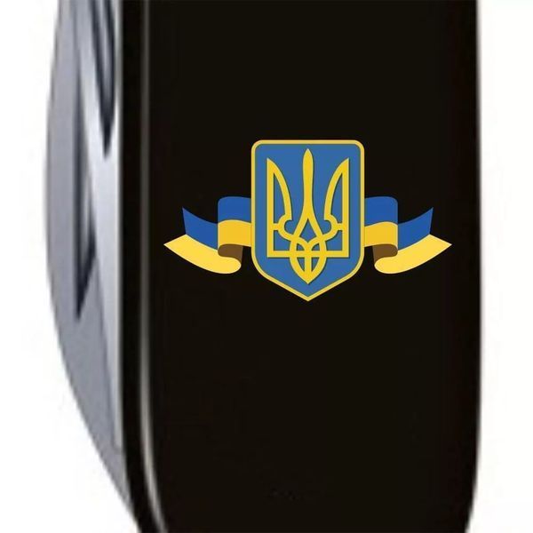 Швейцарський ніж Victorinox Huntsman Ukraine 91мм 15функцій Чорний (1.3713.3_T1010u) V77552969 фото