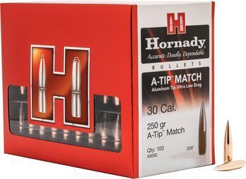 Пуля Hornady A-TIP Match калибр .30 масса 250 гр (16,2 г) 100 шт 23703180 фото
