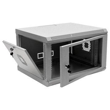 19" 6U, 600х500х373 мм акрилове скло сіра Шафа 99-10033087 фото