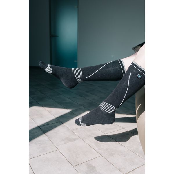 Водонепроницаемые носки Dexshell Longlite Socks 2.0, серые полоски, размер L (43-46) DS72506JBG-L 999995703 фото
