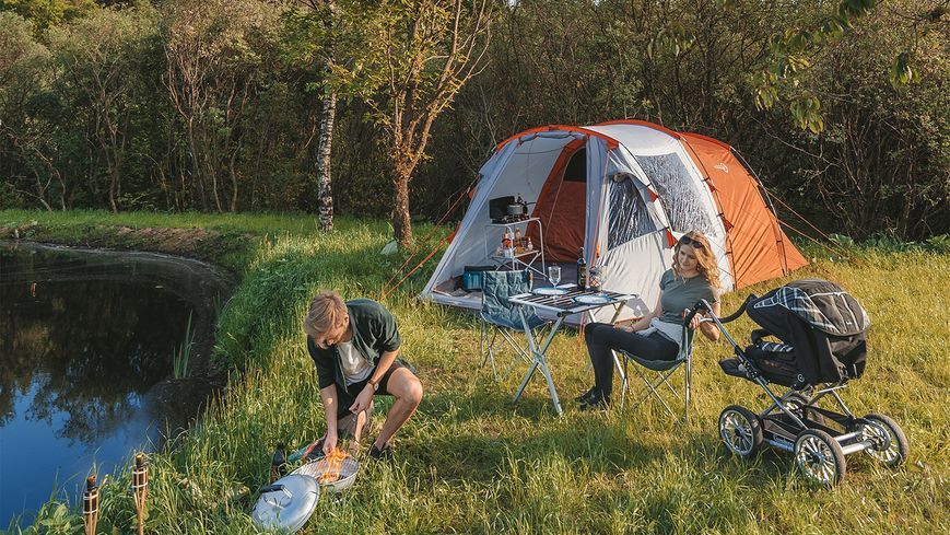 Гриль угольный Easy Camp Adventure Grill Silver (680193) 928804 фото