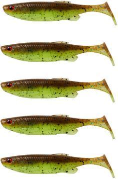 Силикон Savage Gear Fat Minnow T-Tail 130mm 20.0g Chartreuse Pumpkin (5 шт/уп) 18544325 фото