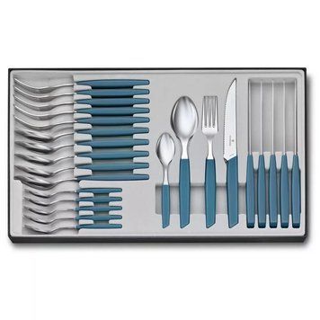 Набір столових приладів Victorinox Swiss Modern Table Set 24 предметів Синій (6.9096.12W2.24) V77551994 фото