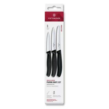 Набір для нарізки та чистки овочів з трьох ножів Victorinox Swiss Classic Paring Чорний 6.7113.34 V77554372 фото