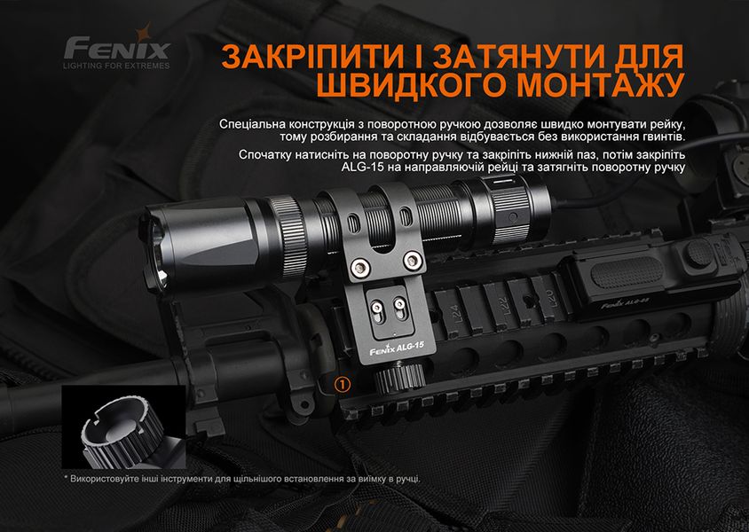 Кріплення на зброю для тактичних ліхтарів Fenix ALG-15 90164 фото