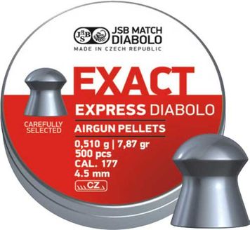 Пули пневматические JSB Diabolo Exact Express калибр 4,5 мм Вес - 0,51 г 500 шт/уп 14530522 фото