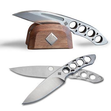 Набор двух ножей Ocaso Duo Desk Knife Wharncliffe с подставкой из древесины ореха 80DKW 4008999 фото