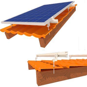 InstallKit IK-XL-M-8 кріплення 8 сонячних панелей до 1145мм металочерепиця профнастил шифер Комплект 99-00014120 фото