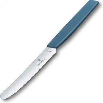 Ніж столовий Victorinox Swiss Modern 11 см заокруглений Блакитний 6.9006.112 4008659 фото