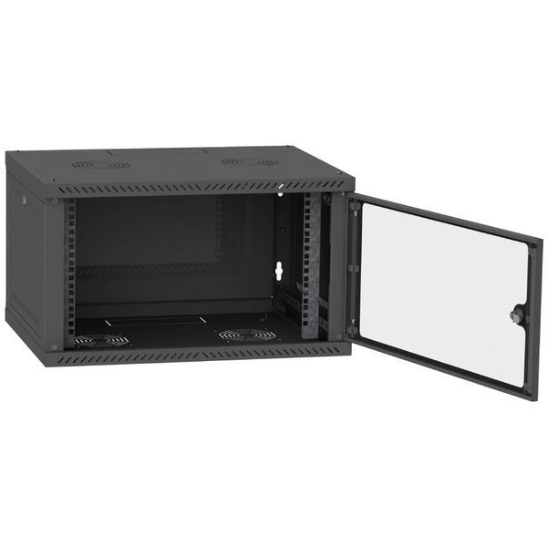 IPCOM CH-6U 600x350 скло RAL9005 Шафа серверна 99-00024625 фото