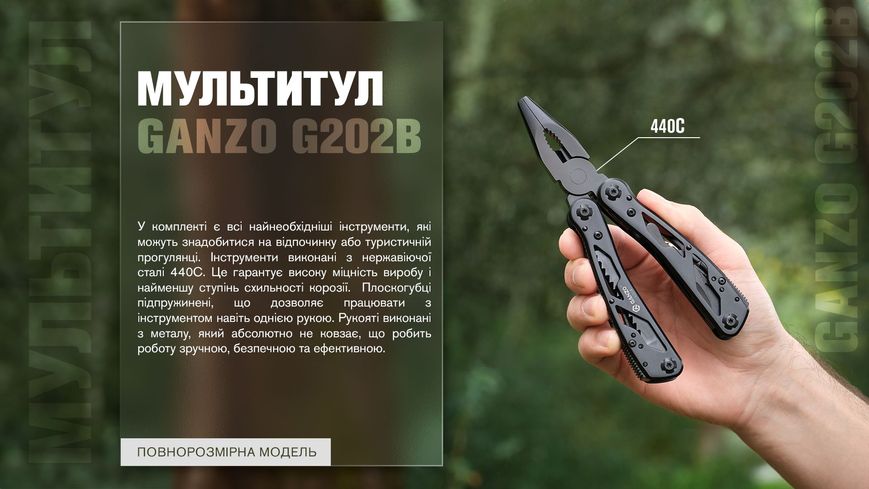 Мультитул Multi Tool Ganzo G202B 34240 фото