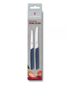 Набор из двух кухонных ножей Victorinox Swiss Modern Paring Set: 2 ножа с синими ручками Marine и лезвиями 10 и Швейцария Limited Edition 2022 6.9096.2L3 V77554473 фото