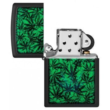 Запальничка Zippo Cannabis Design Black Light світиться в ультрафіолеті 48736 V77553971 фото