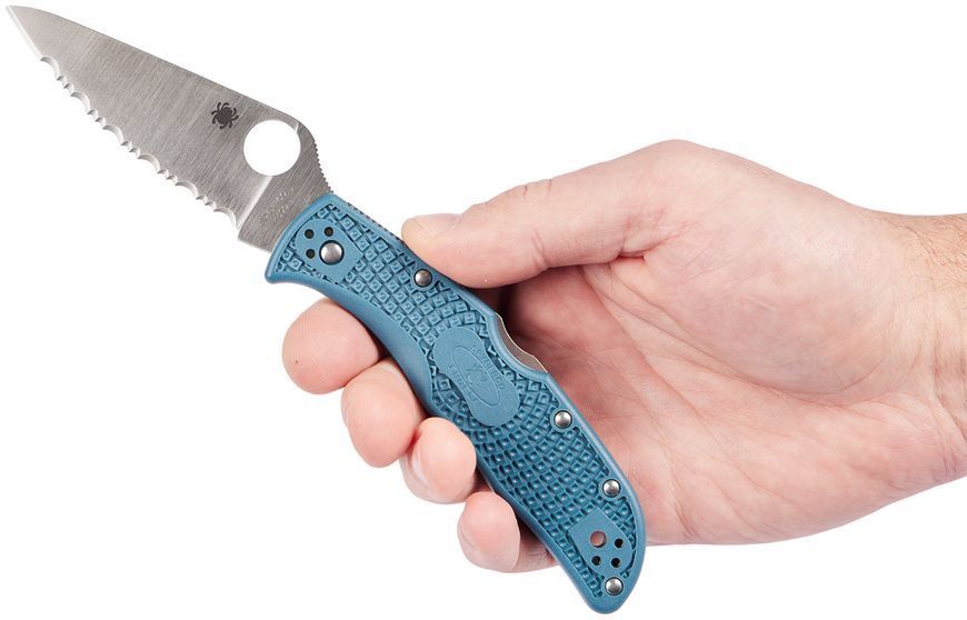 Ніж Spyderco Endela Blue K390 Cеррейтор C243FSK390 871537 фото